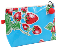 Gerda midi Erdbeeren blau